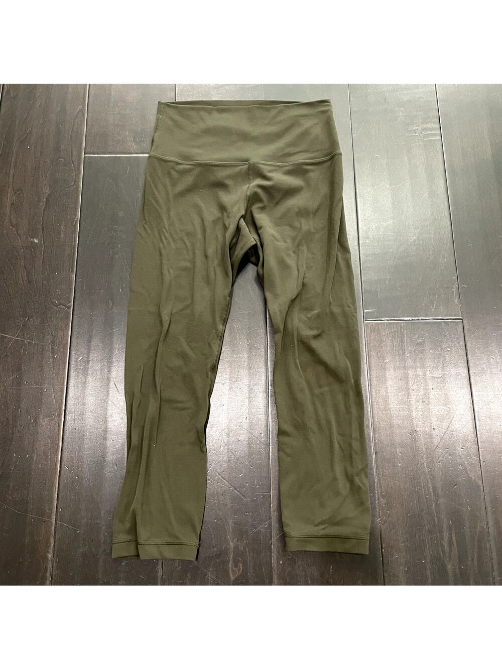 Lululemon Align Crop Legging 21" Dark Olive Green Women's Size 6